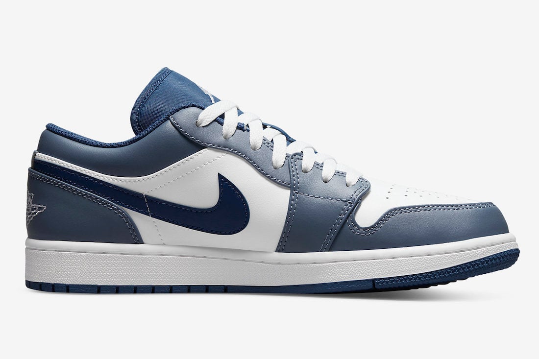 Air Jordan 1 Low White Navy Blue 553558-414 Release Date Info