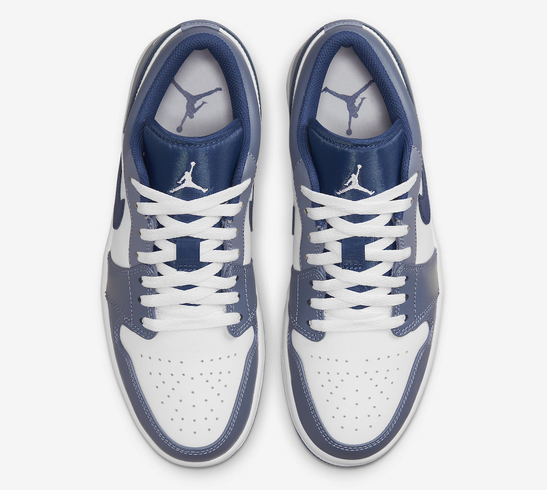 Air Jordan 1 Low White Navy Blue 553558-414 Release Date Info