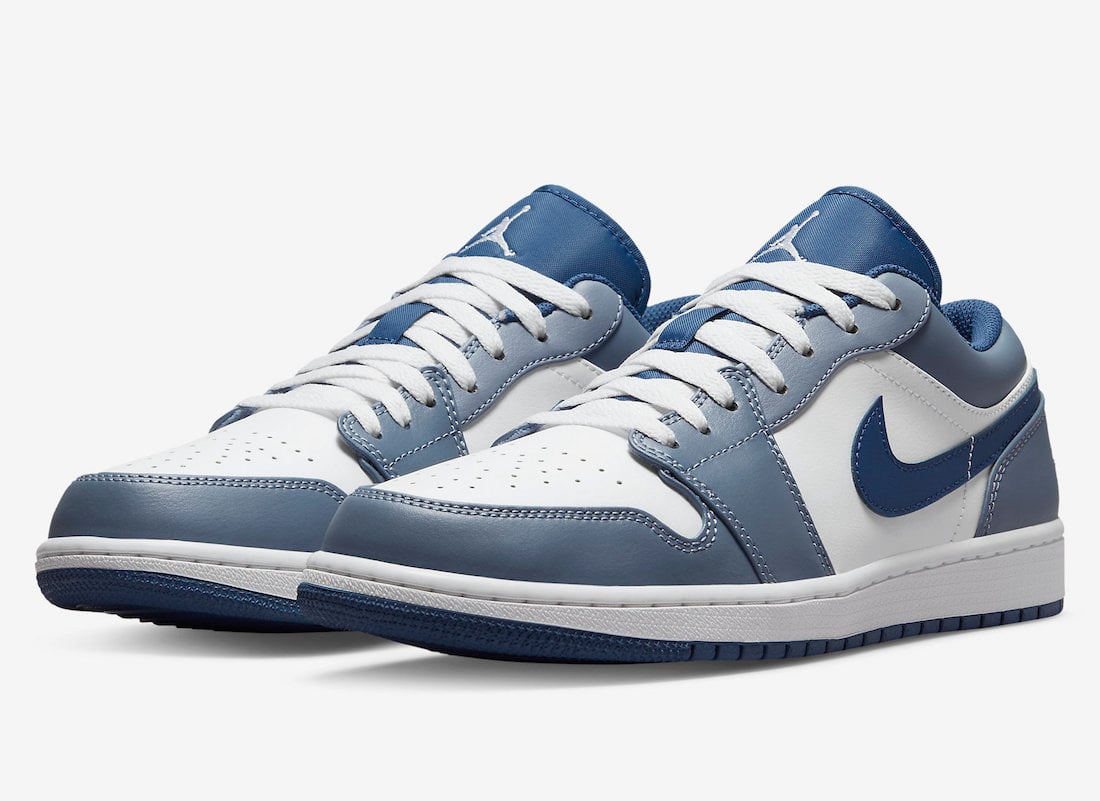 Air Jordan 1 Low White Navy Blue 553558-414 Release Date Info