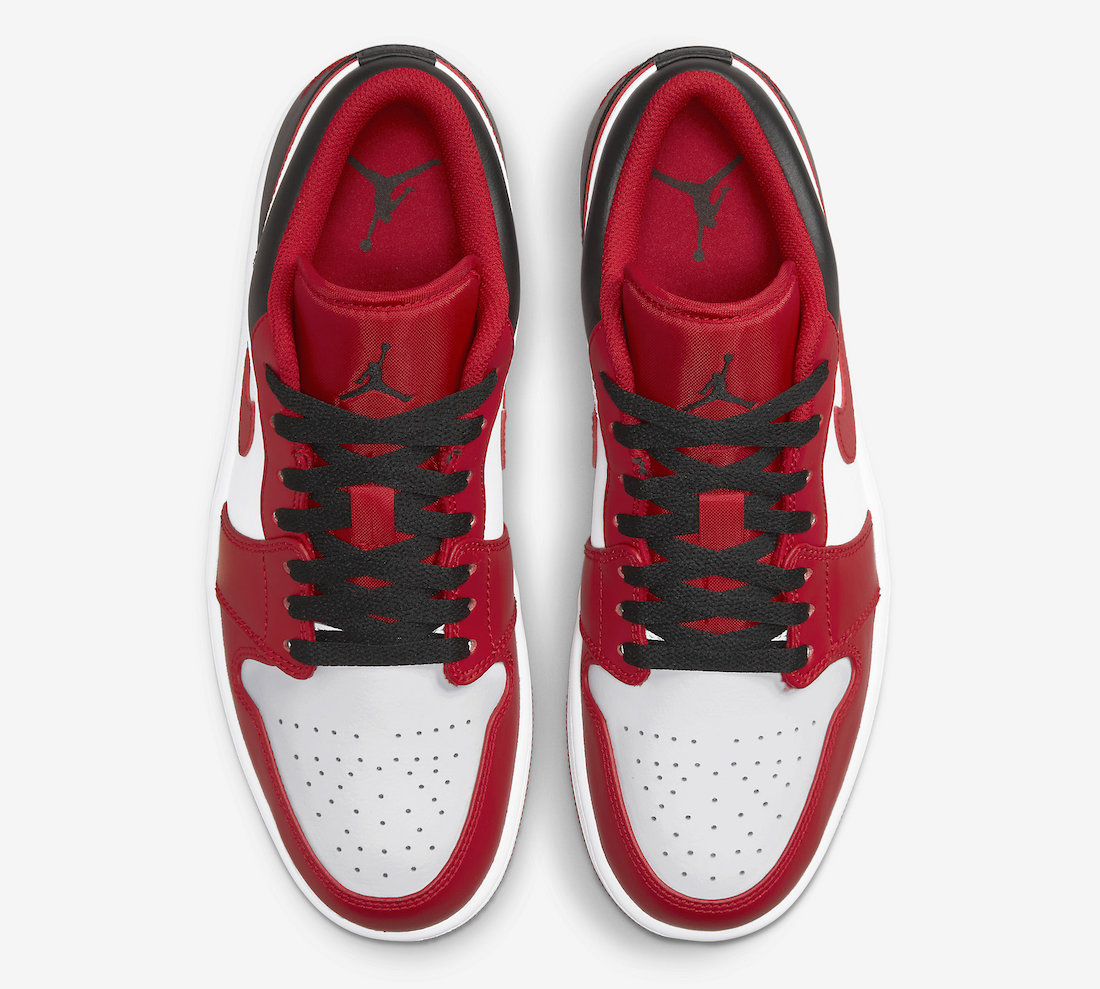 Air Jordan 1 Low White Red Black 553558-163 Release Date Info ...