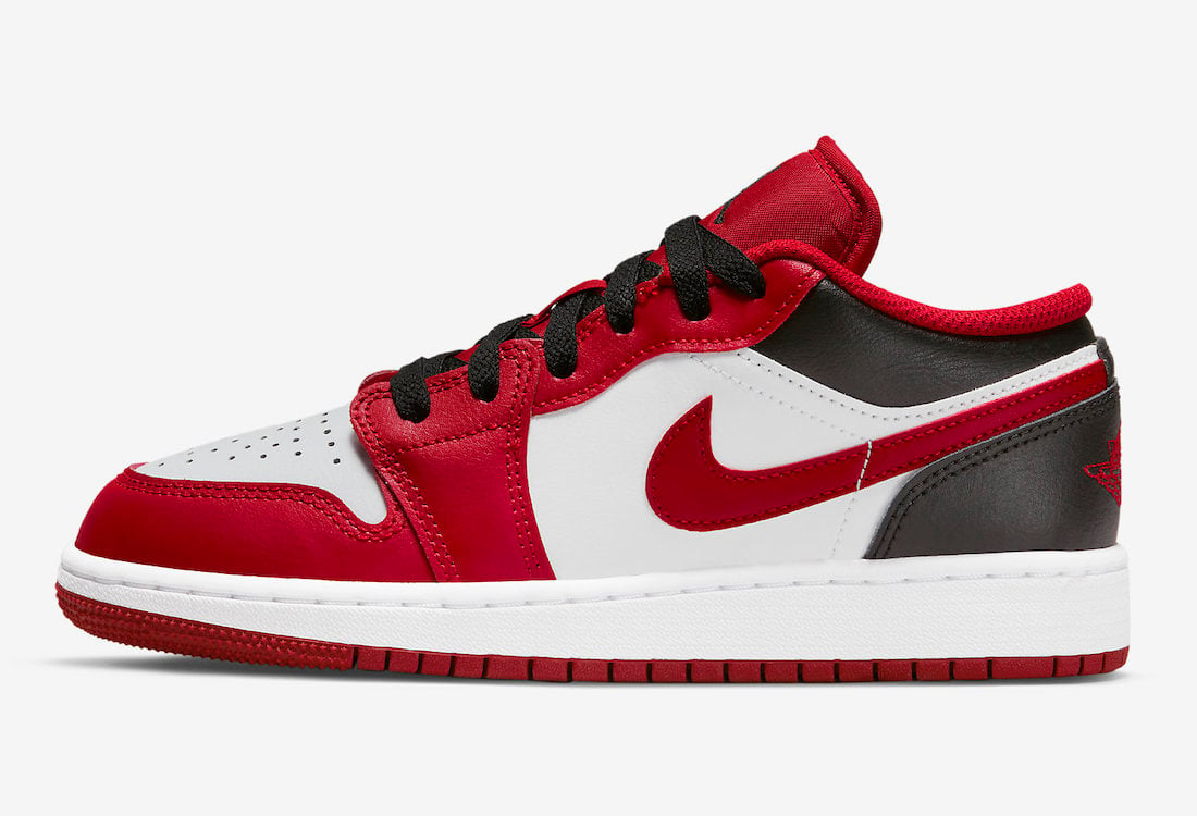 Air Jordan 1 Low White Red Black 553560-163 Release Date Info