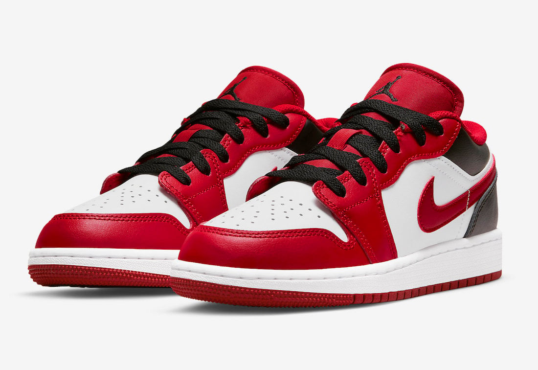 Air Jordan 1 Low White Red Black 553560-163 Release Date Info