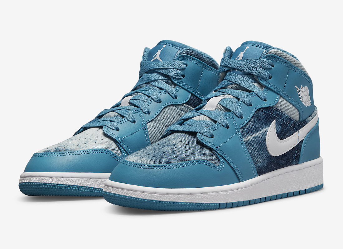 Air Jordan 1 Mid ‘Washed Denim’ Releasing in Kids Sizing