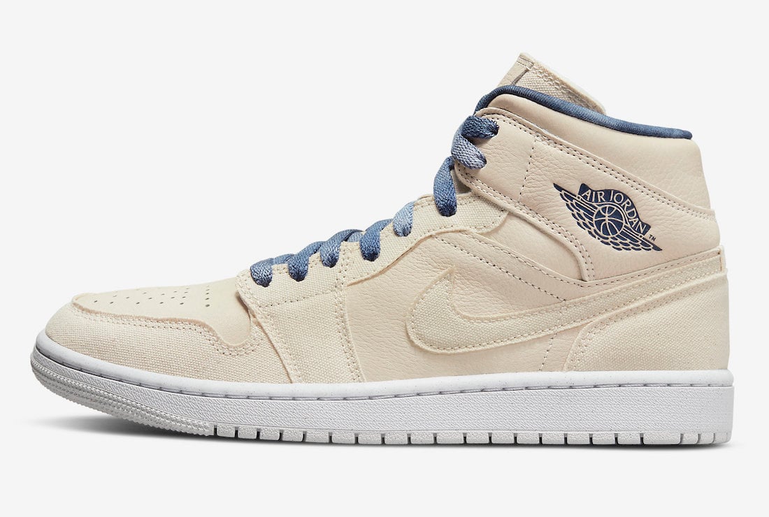 Air Jordan 1 Mid Sanddrift Midnight Navy White Sail WMNS DM9126-104 Release Date Info