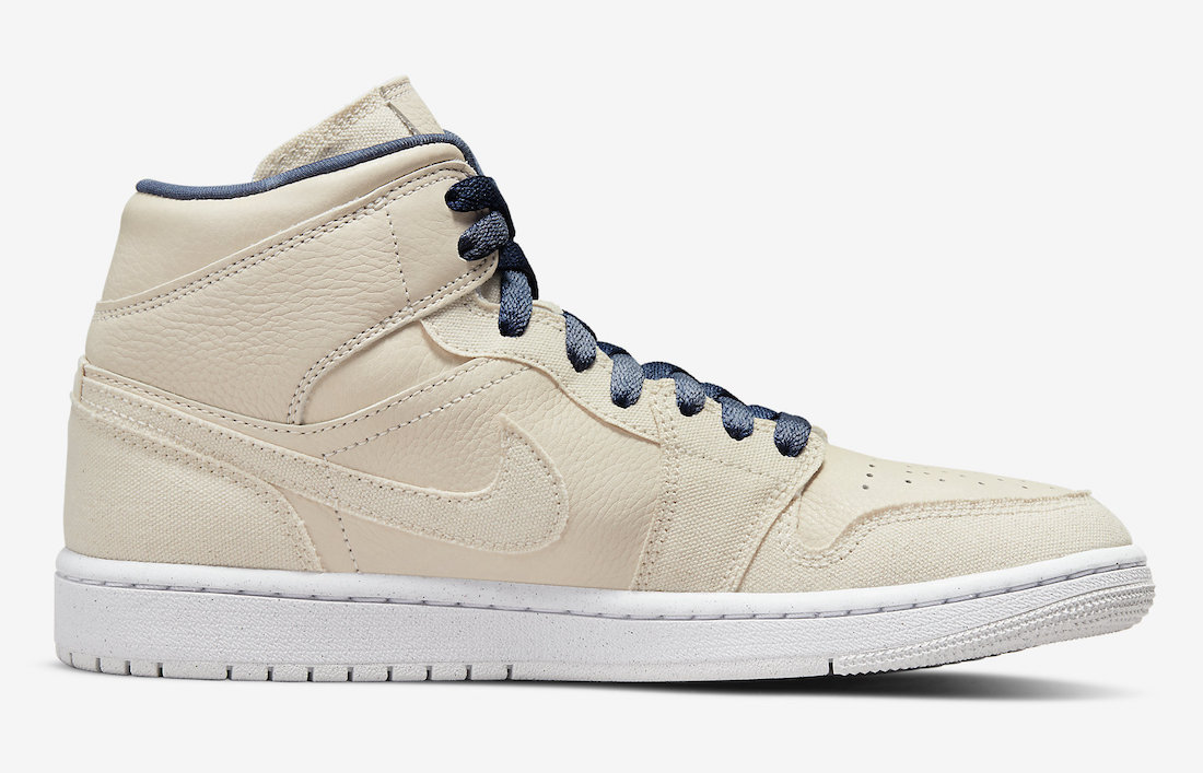 Air Jordan 1 Mid Sanddrift Midnight Navy White Sail WMNS DM9126-104 Release Date Info