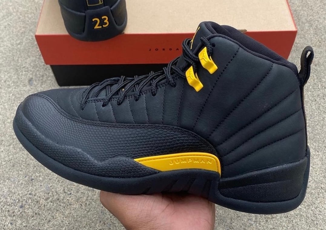 2021 Release: Air Jordan 12 Low SE Black Metallic Gold •