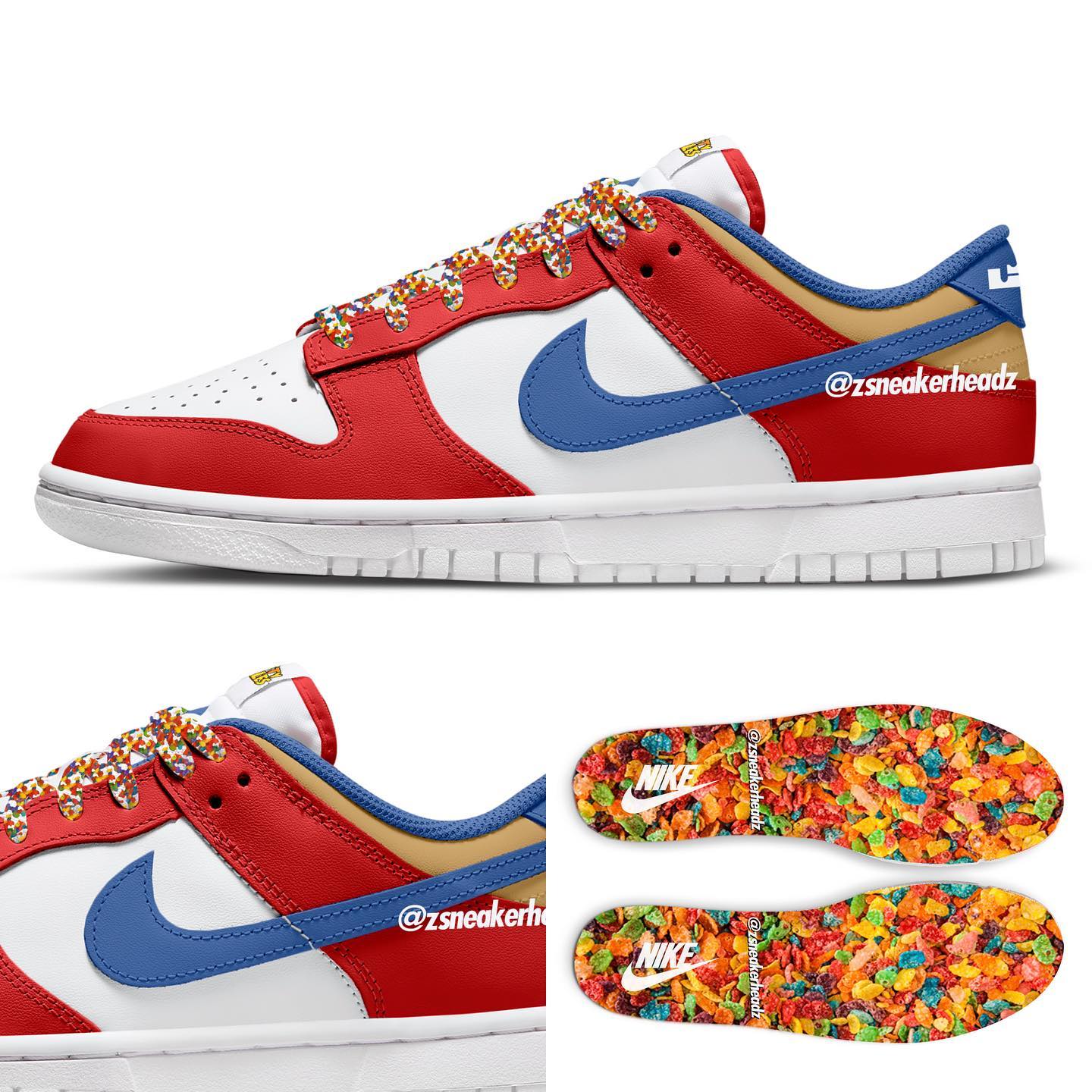 LeBron James x Nike Dunk Low Fruity Pebbles DH8009-600 Release