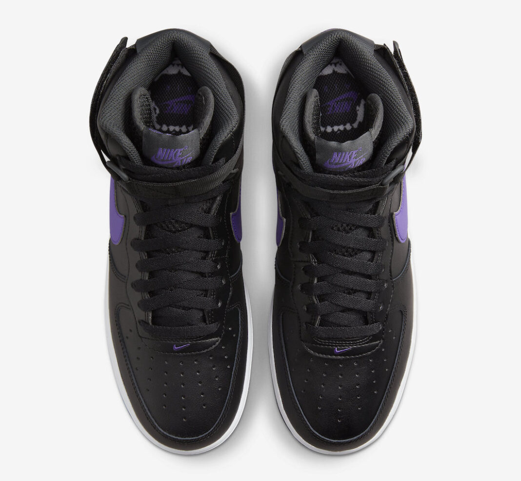 black and purple air force 1