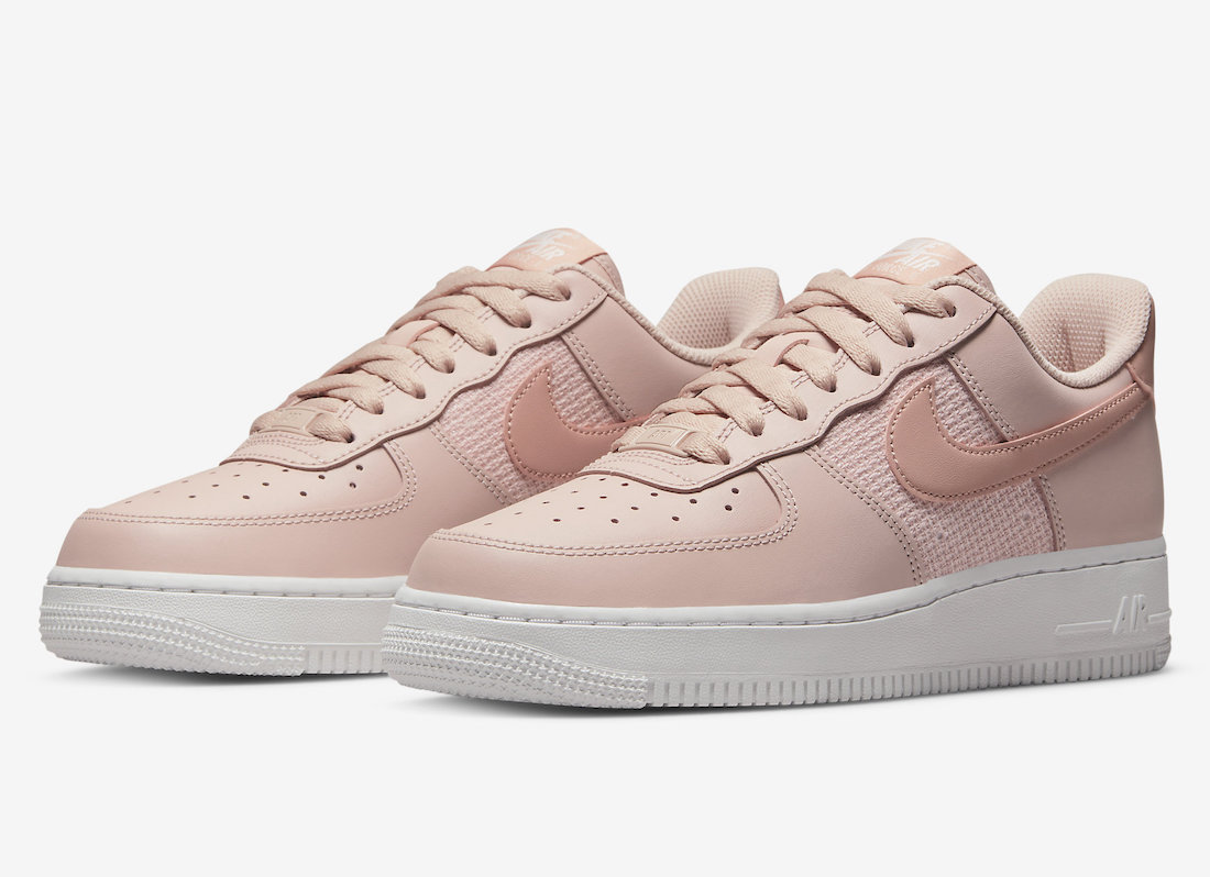 Nike Air Force 1 Low in Pink with Cross Stitch Branding