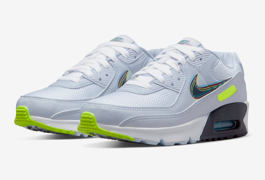 Nike Air Max 90 Releasing with 3D-Like Swoosh Logos