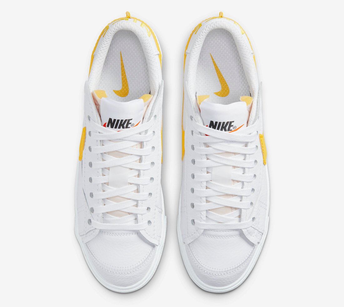 Nike Blazer Low Jumbo White Yellow DV3506-100 Release Date Info