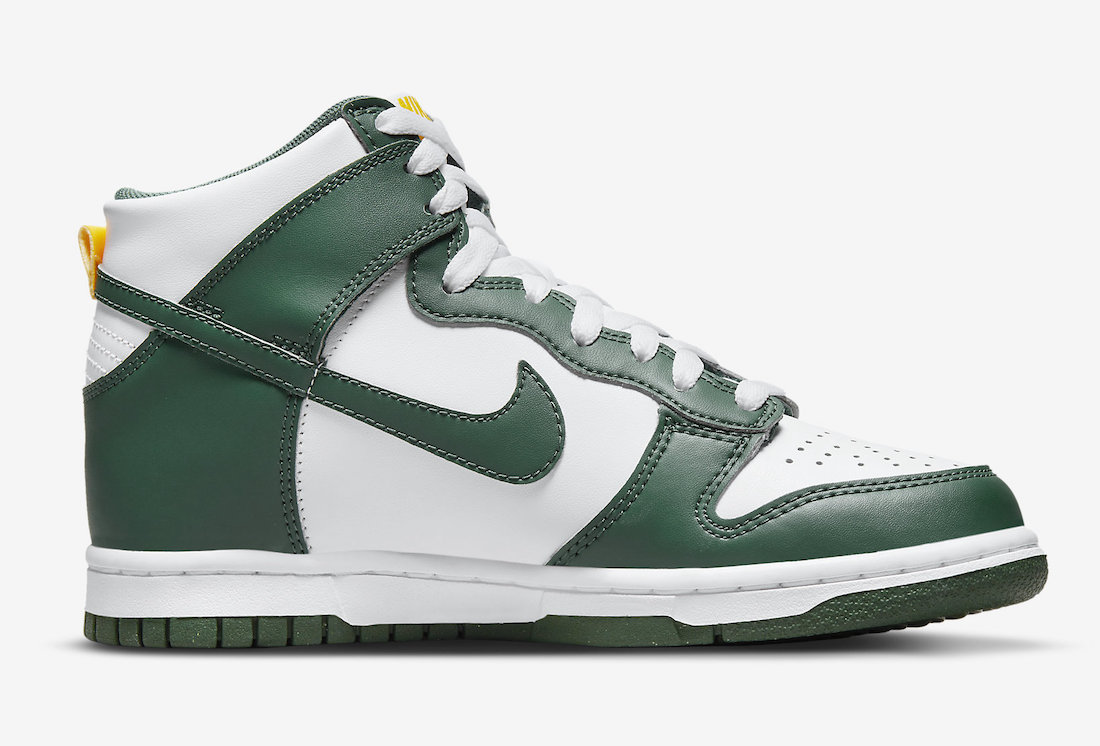 Nike Dunk High GS White Green Gold DV7072-300 Release Date Info