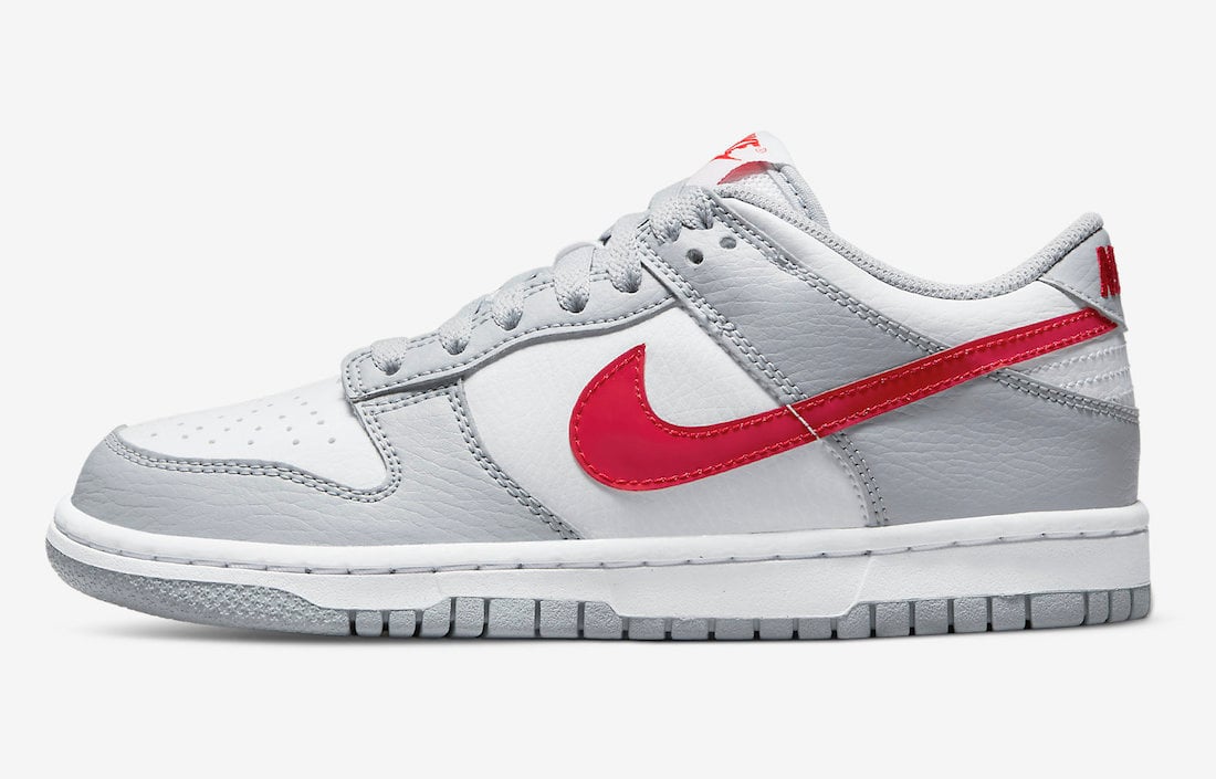 Nike Dunk Low GS White Grey Red DV7149-001 Release Date Info