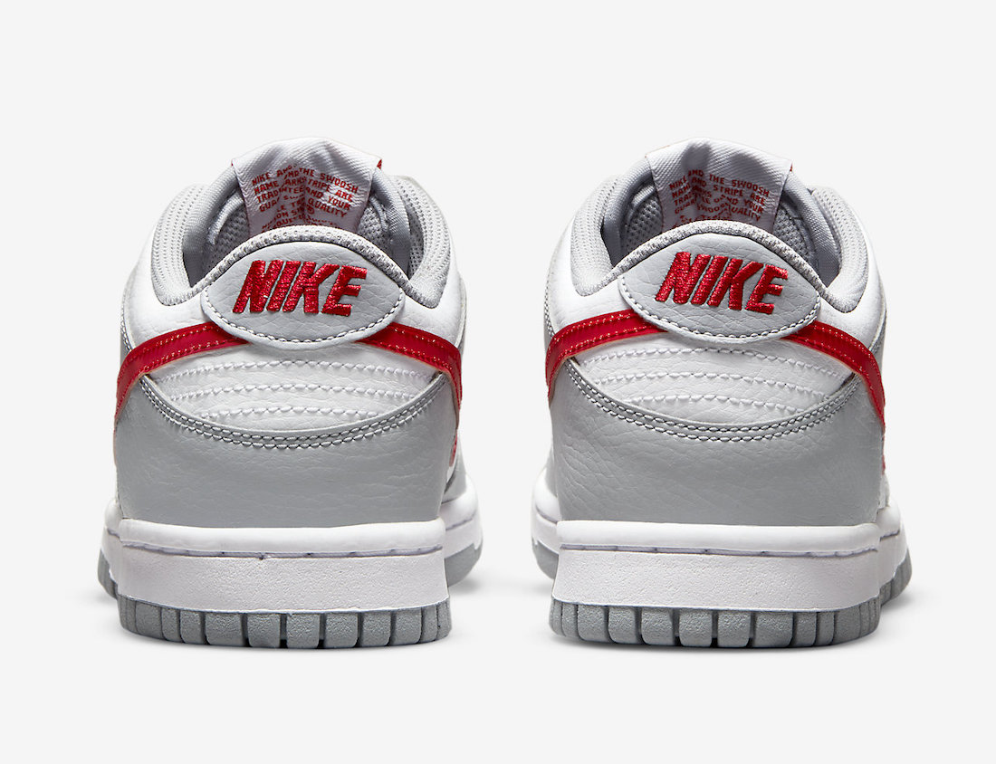 Nike Dunk Low GS White Grey Red DV7149-001 Release Date Info