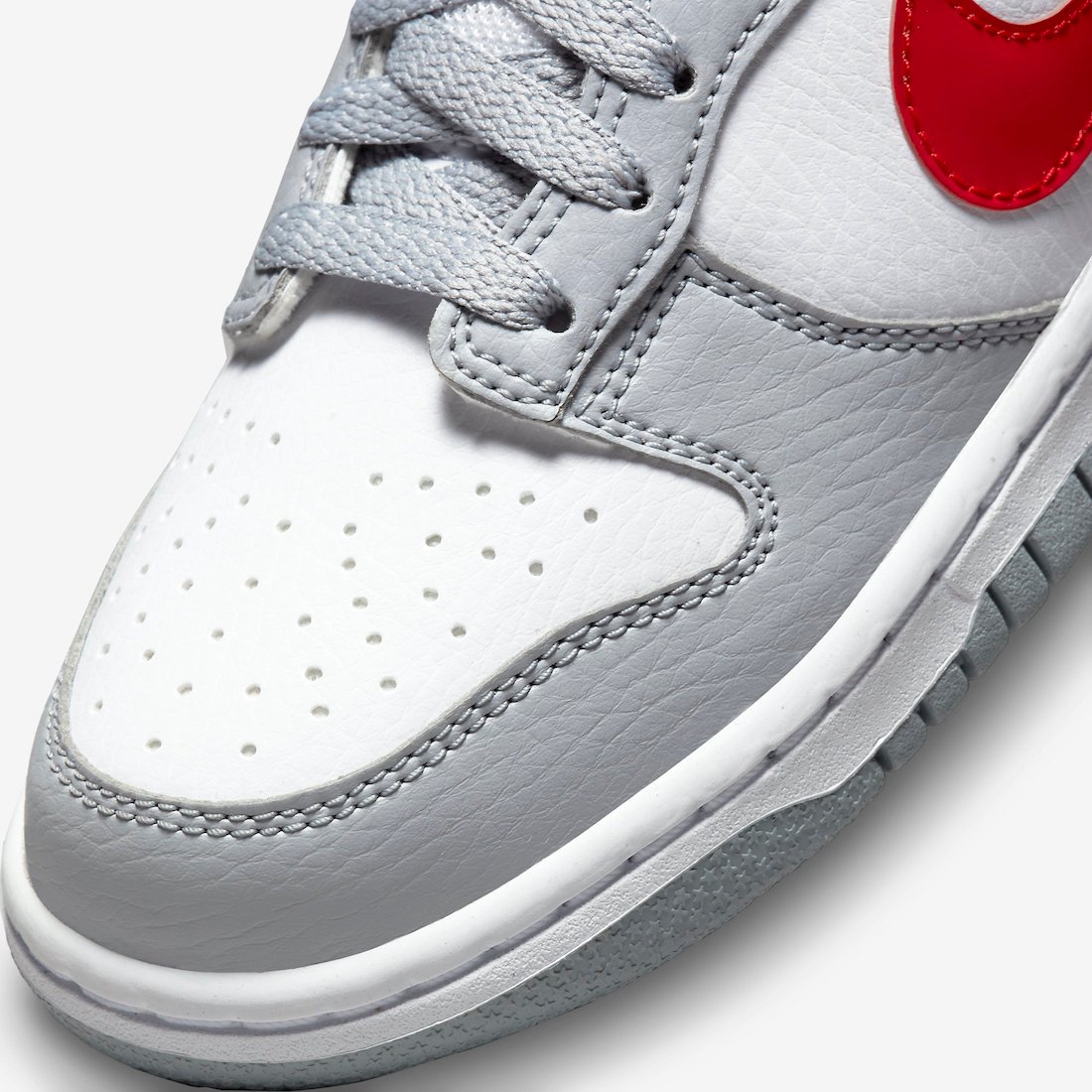 Nike Dunk Low GS White Grey Red DV7149-001 Release Date Info