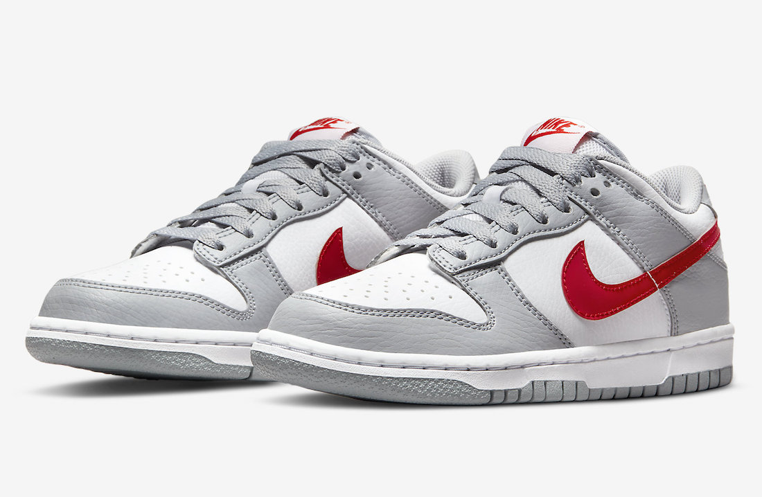 Nike Dunk Low in Grey and Red Launching for Kids