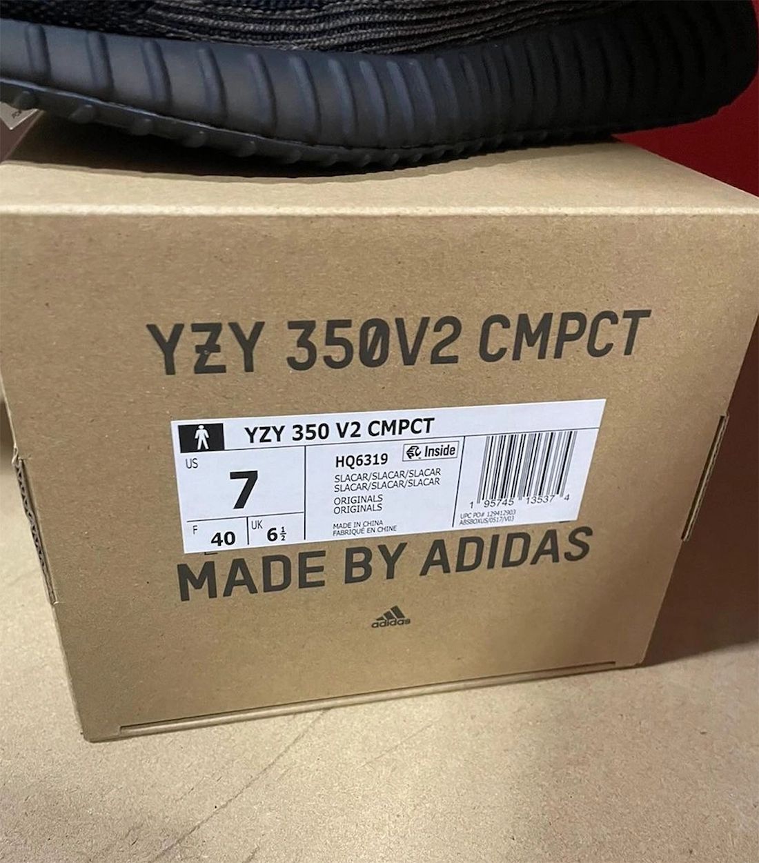 adidas Yeezy Boost 350 V2 CMPCT Slate Carbon HQ6319 Release Date Info