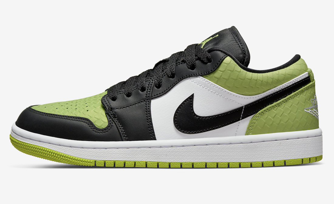 Air Jordan 1 Low Vivid Green Snakeskin DX4446-301 Release Date Info