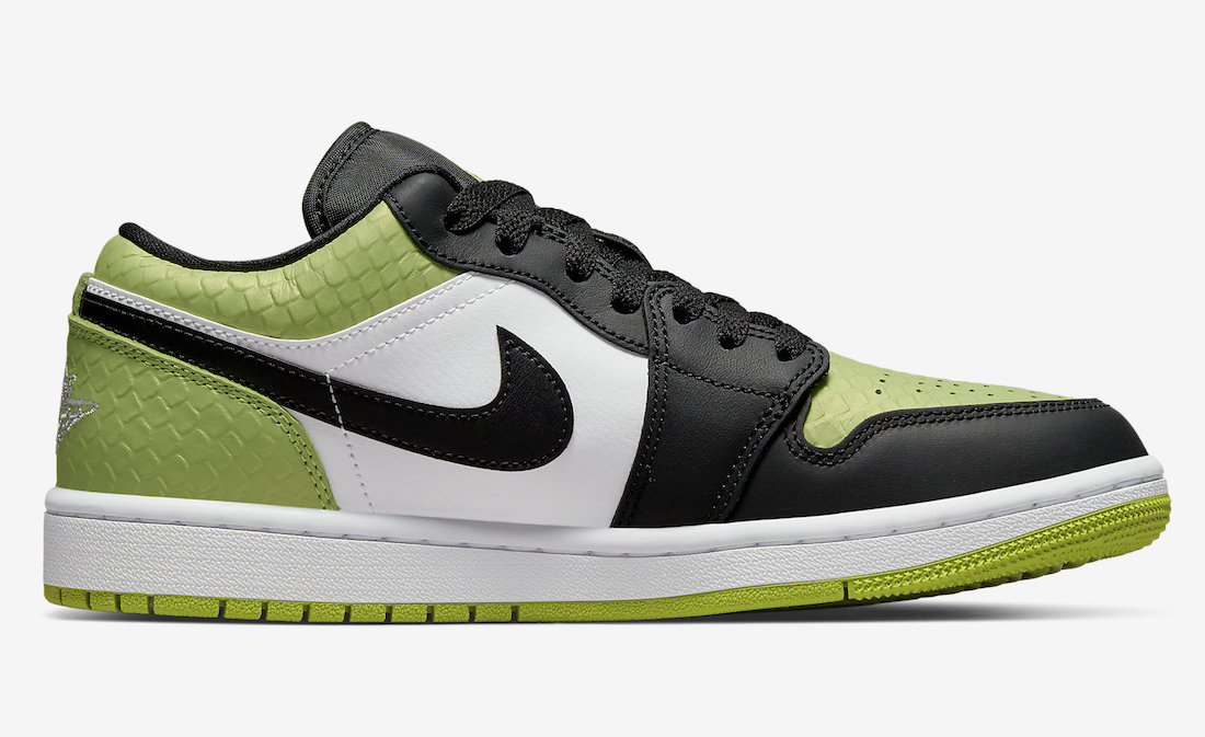 Air Jordan 1 Low Vivid Green Snakeskin DX4446-301 Release Date Info
