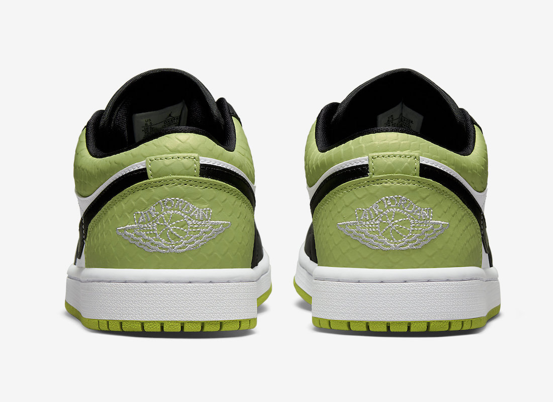 Air Jordan 1 Low Vivid Green Snakeskin DX4446-301 Release Date Info