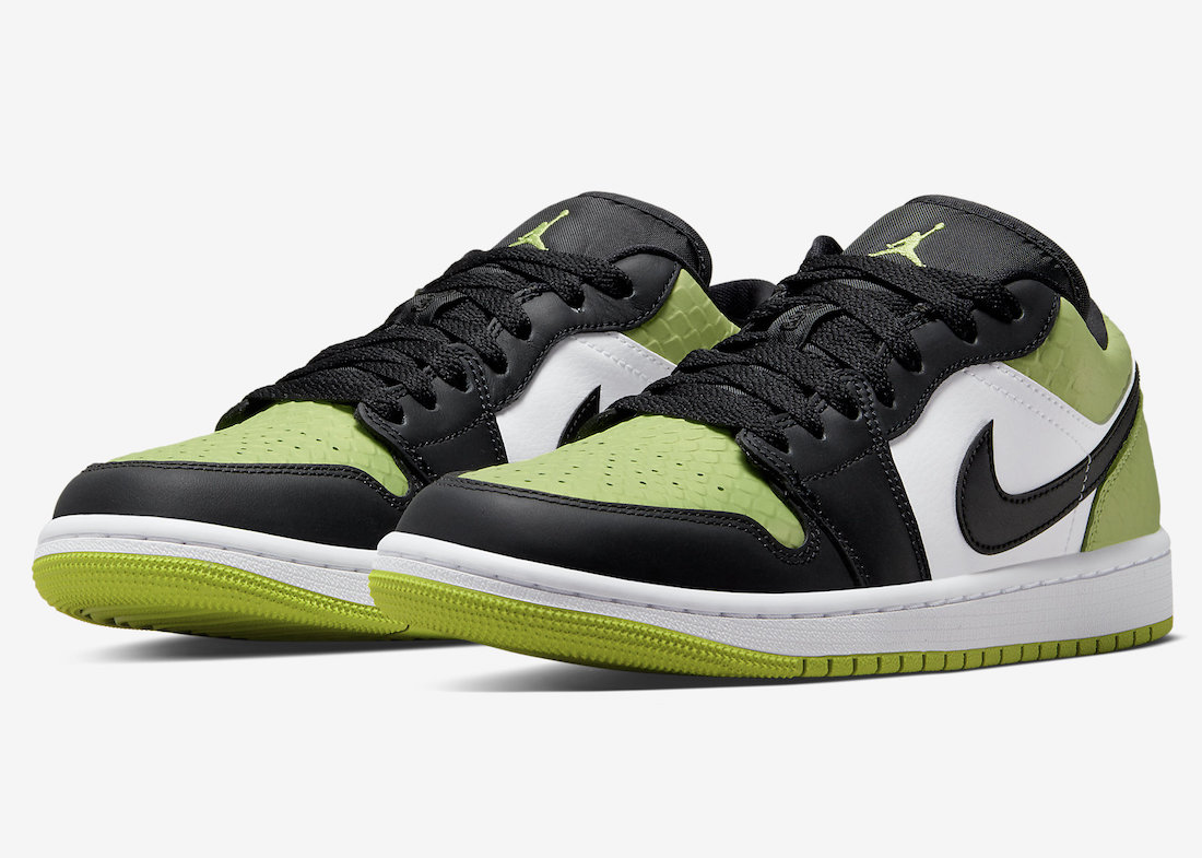 Air Jordan 1 Low Vivid Green Snakeskin DX4446-301 Release Date Info