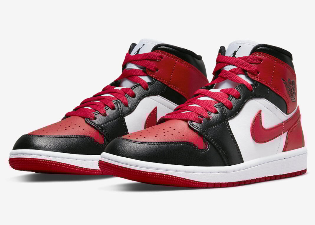jordan 1 mid bred toe 2020