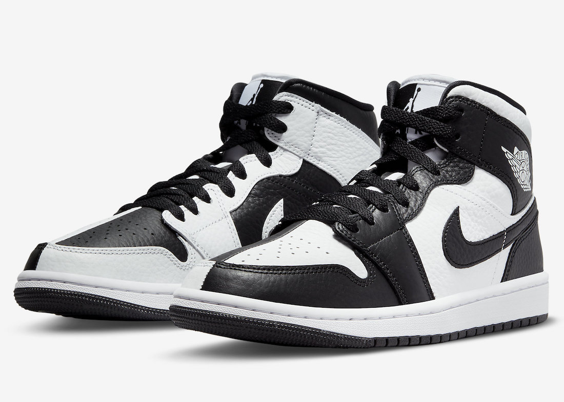 Air Jordan 1 Mid Releasing with a Split Black and White Design