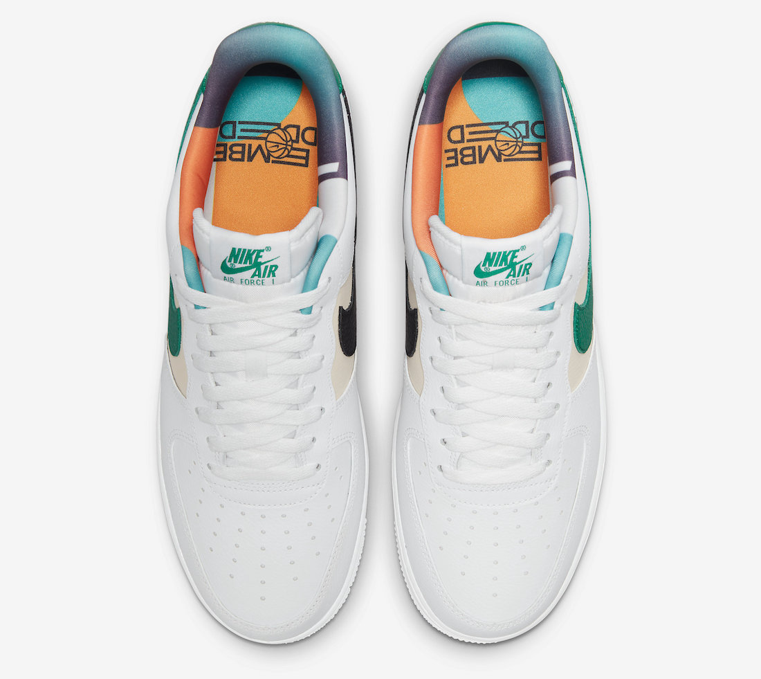 Nike Air Force 1 Low EMB White Malachite Pearl White DM0109-100 Release Date Info