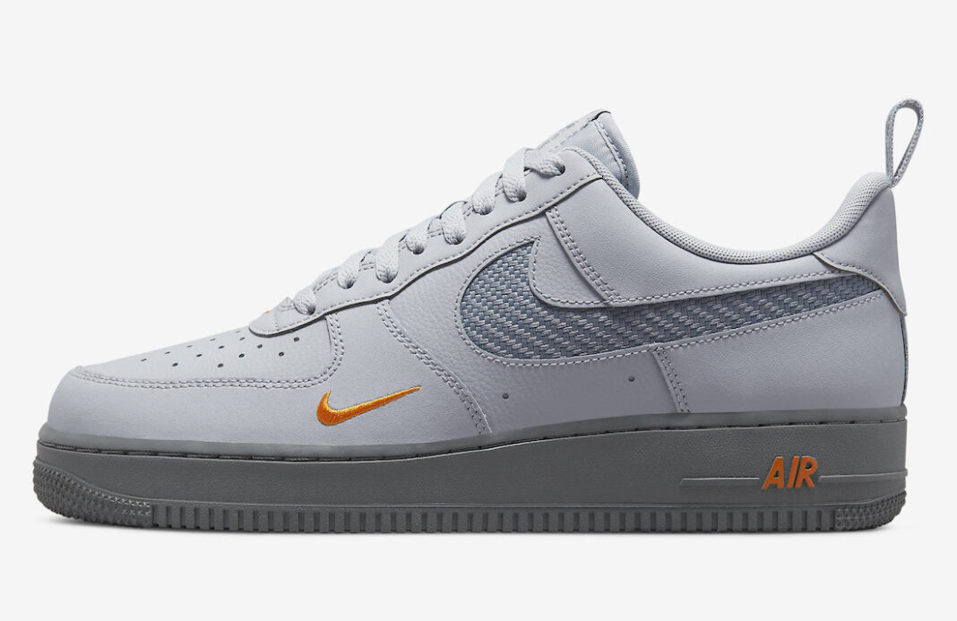 grey black and orange air force 1
