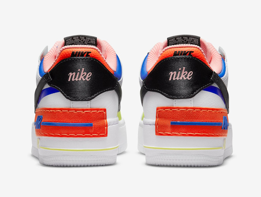 Nike Air Force 1 Shadow White Black Racer Blue Atomic Green DV2186-100 Release Date Info