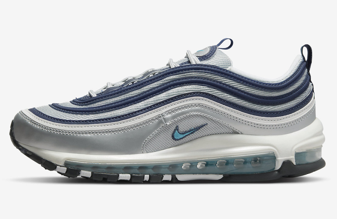 Nike Air Max 97 OG Metallic Silver Chlorine Blue DM0028-001 Release Date Info