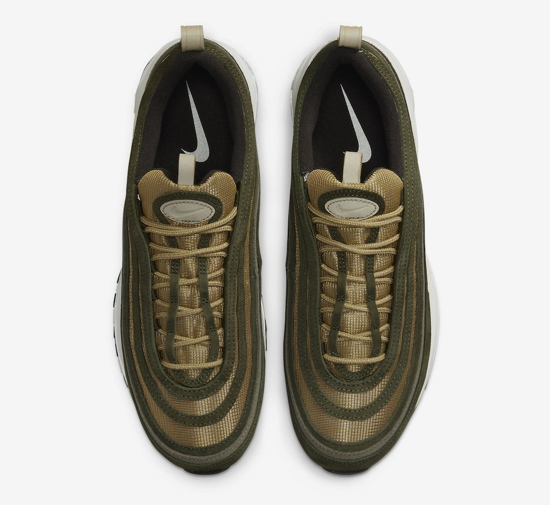 Nike Air Max 97 Rough Gree Ironstone Metallic Gold DR0157-300 Release Date Info