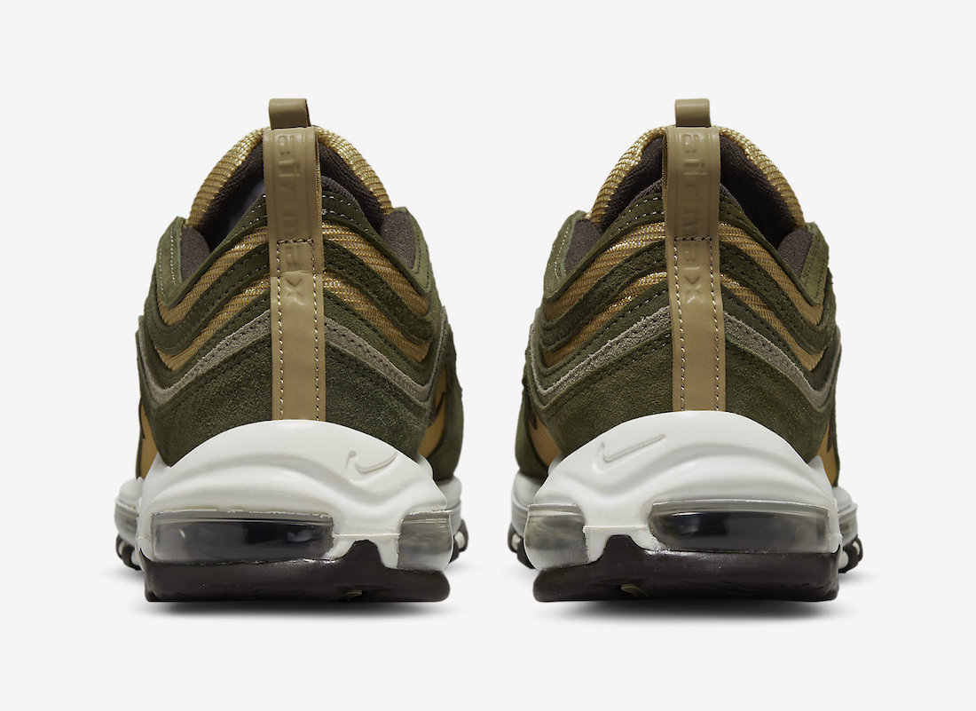 Nike Air Max 97 Rough Gree Ironstone Metallic Gold DR0157-300 Release Date Info