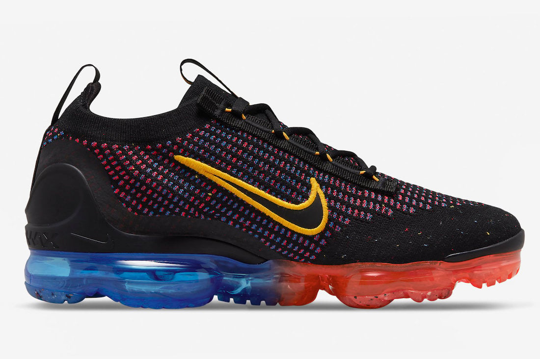 nike air vapormax 2021 black red blue yellow dv2118 001 release date info 2