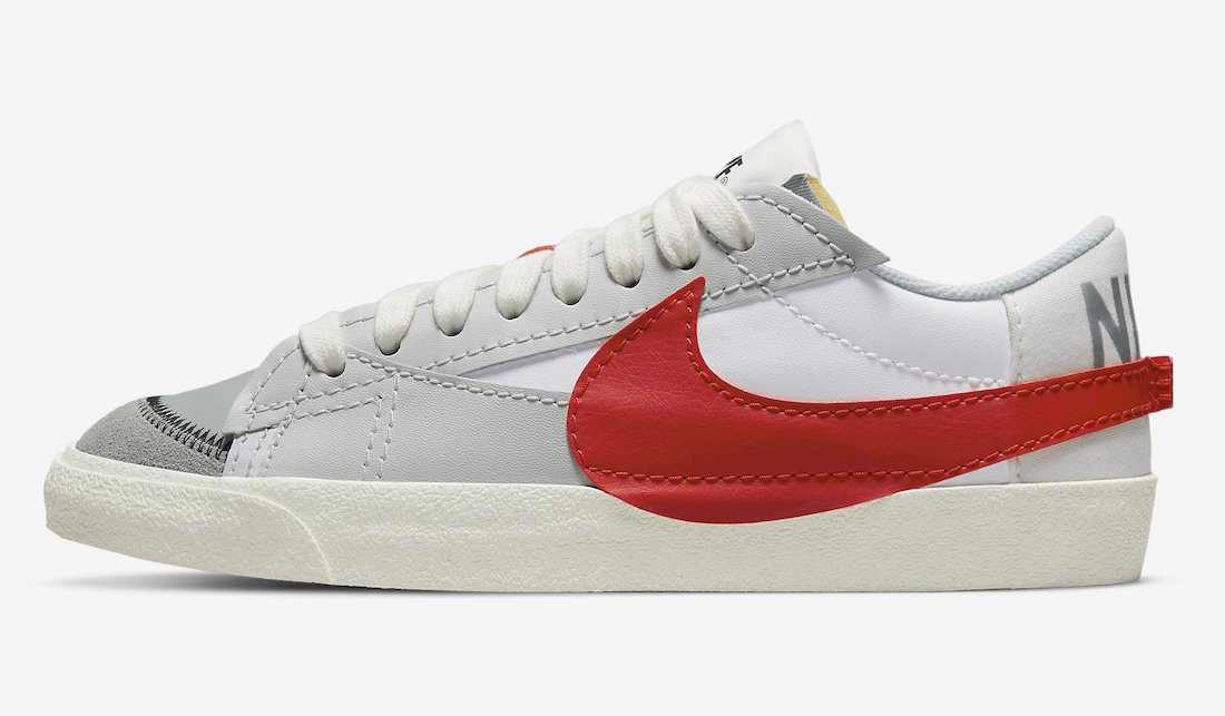 Nike Blazer Low Jumbo Grey Red DQ8769-100 Release Date Info