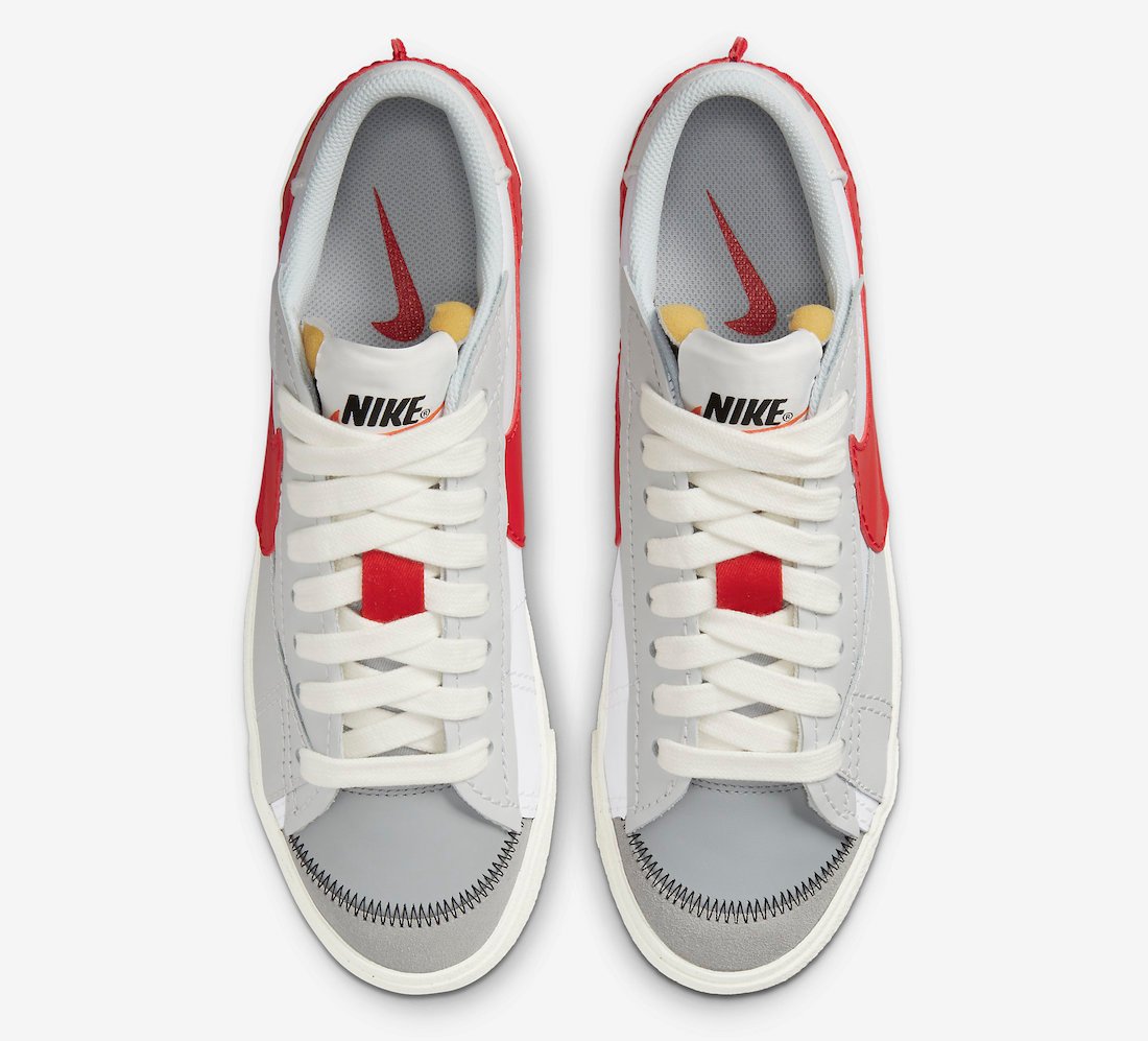 Nike Blazer Low Jumbo Grey Red DQ8769-100 Release Date Info