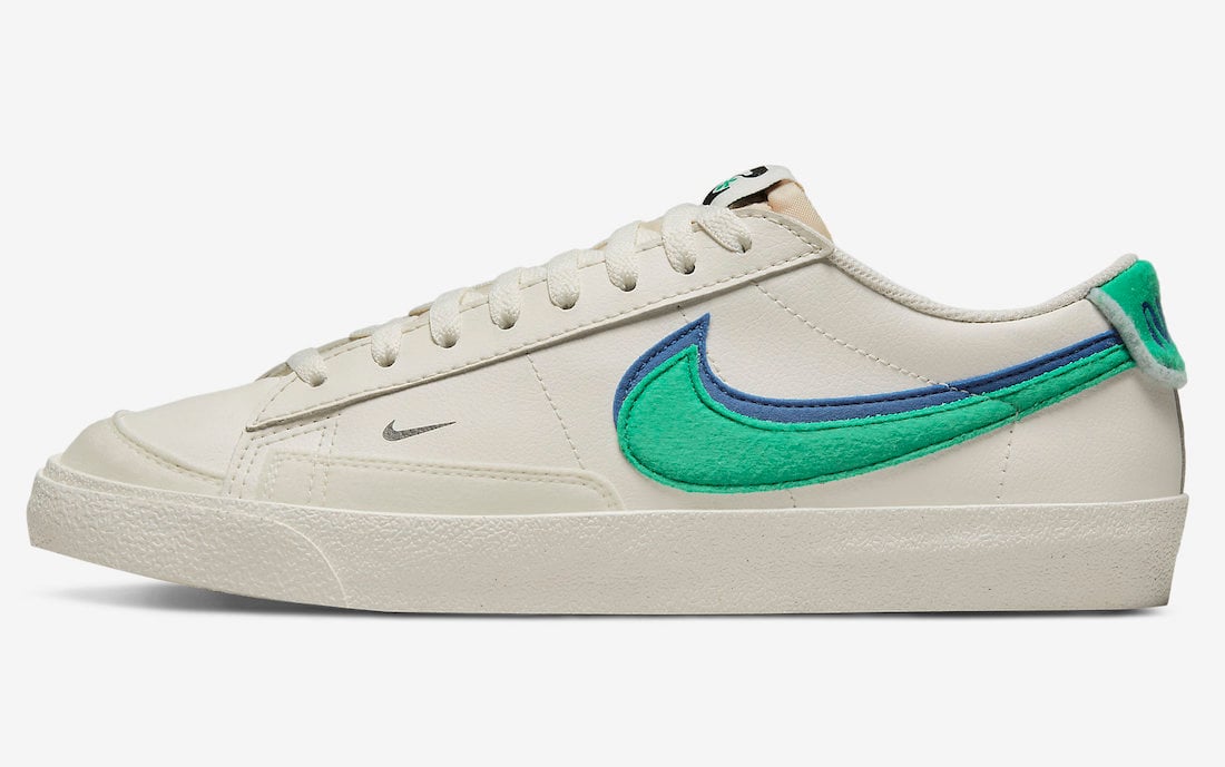 Nike Blazer Low Phantom Stadium Green Old Royal Black DO9777-001 Release Date Info