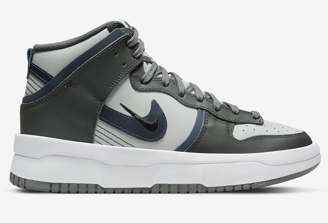 Nike Dunk High Up Iron Grey Black Grey Fog Midnight Navy DH3718-002 Release Date Info