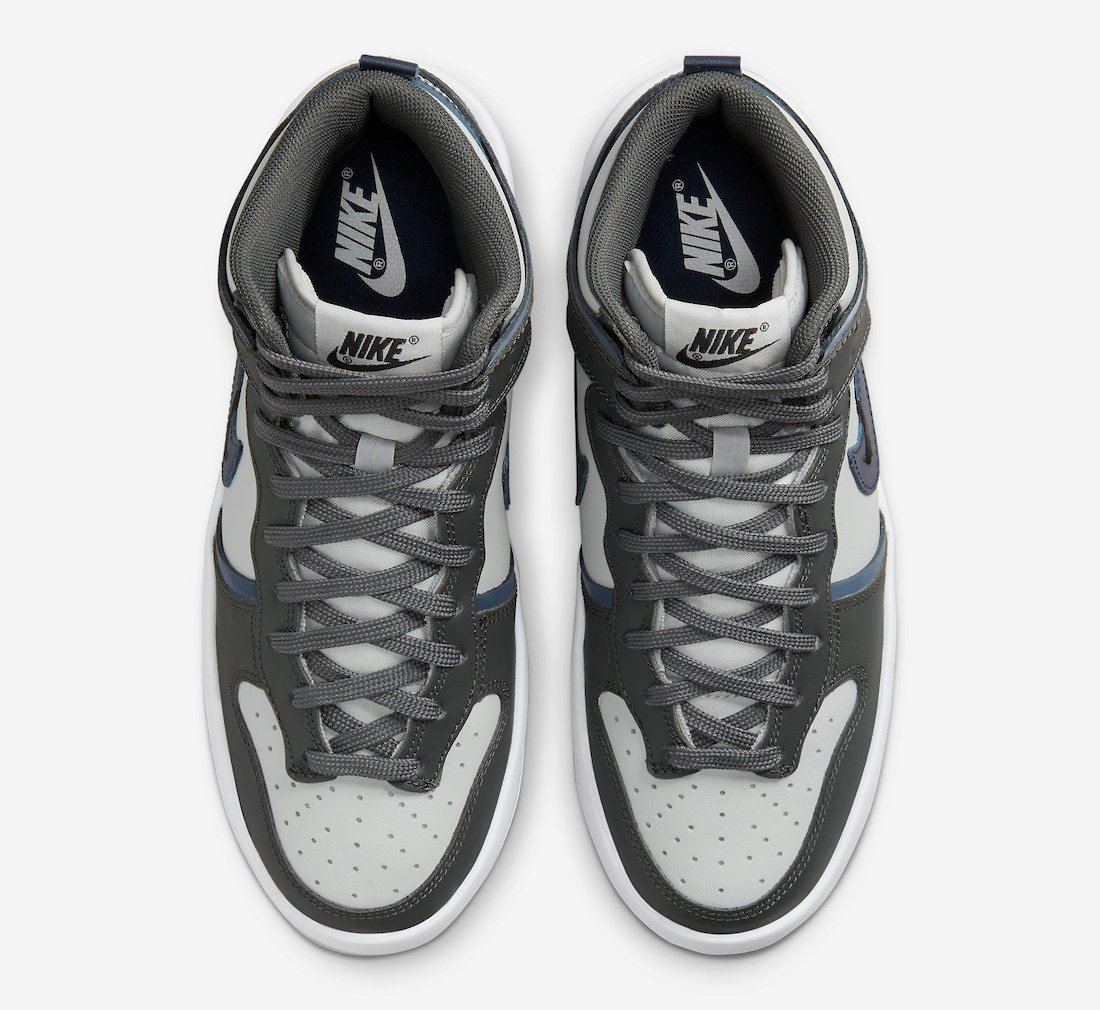 Nike Dunk High Up Iron Grey Black Grey Fog Midnight Navy DH3718-002 Release Date Info