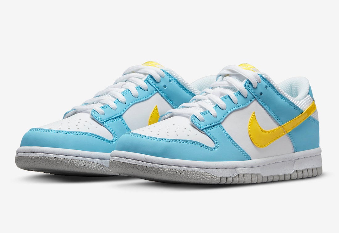 Nike Dunk Low Next Nature White Blue Yellow DX3382-400 Release Date Info