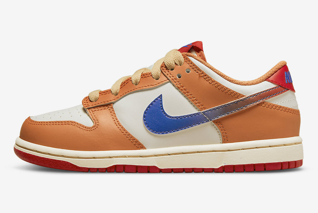 Nike Dunk Low Orange Blue Kids DH9756-101 Release Date Info