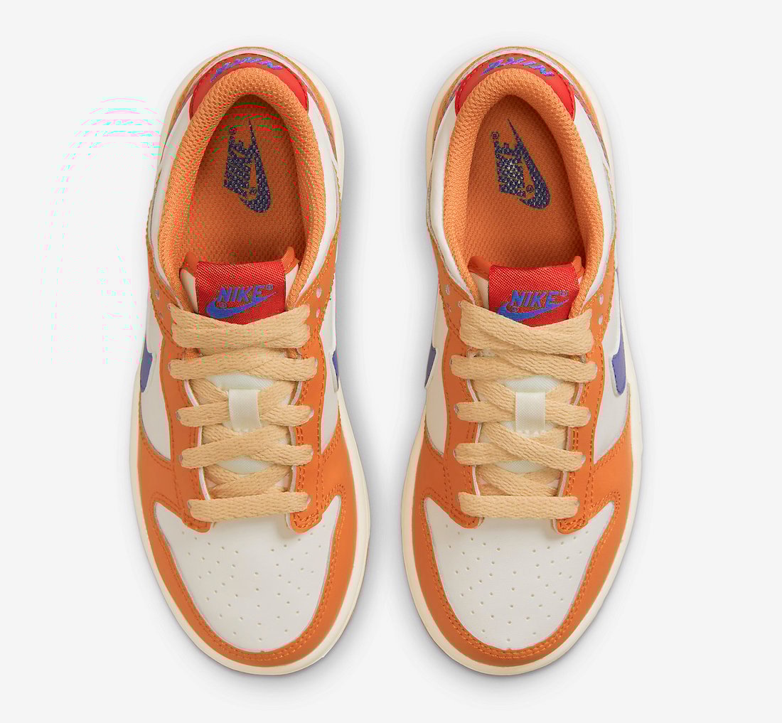 Nike Dunk Low Orange Blue Kids DH9756-101 Release Date Info