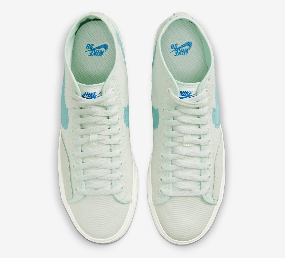 Nike SB Blazer Court Mid Premium Barely Green Boarder Blue DM8553-300 Release Date Info