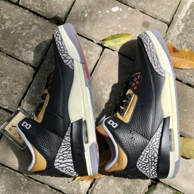 jordan 3 black gold