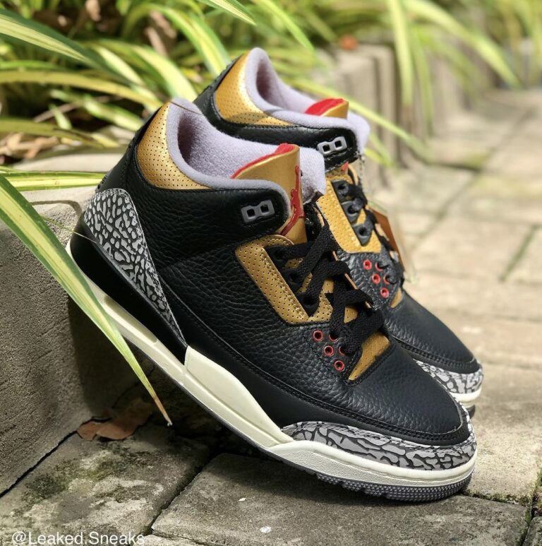 jordan 3 black and gold