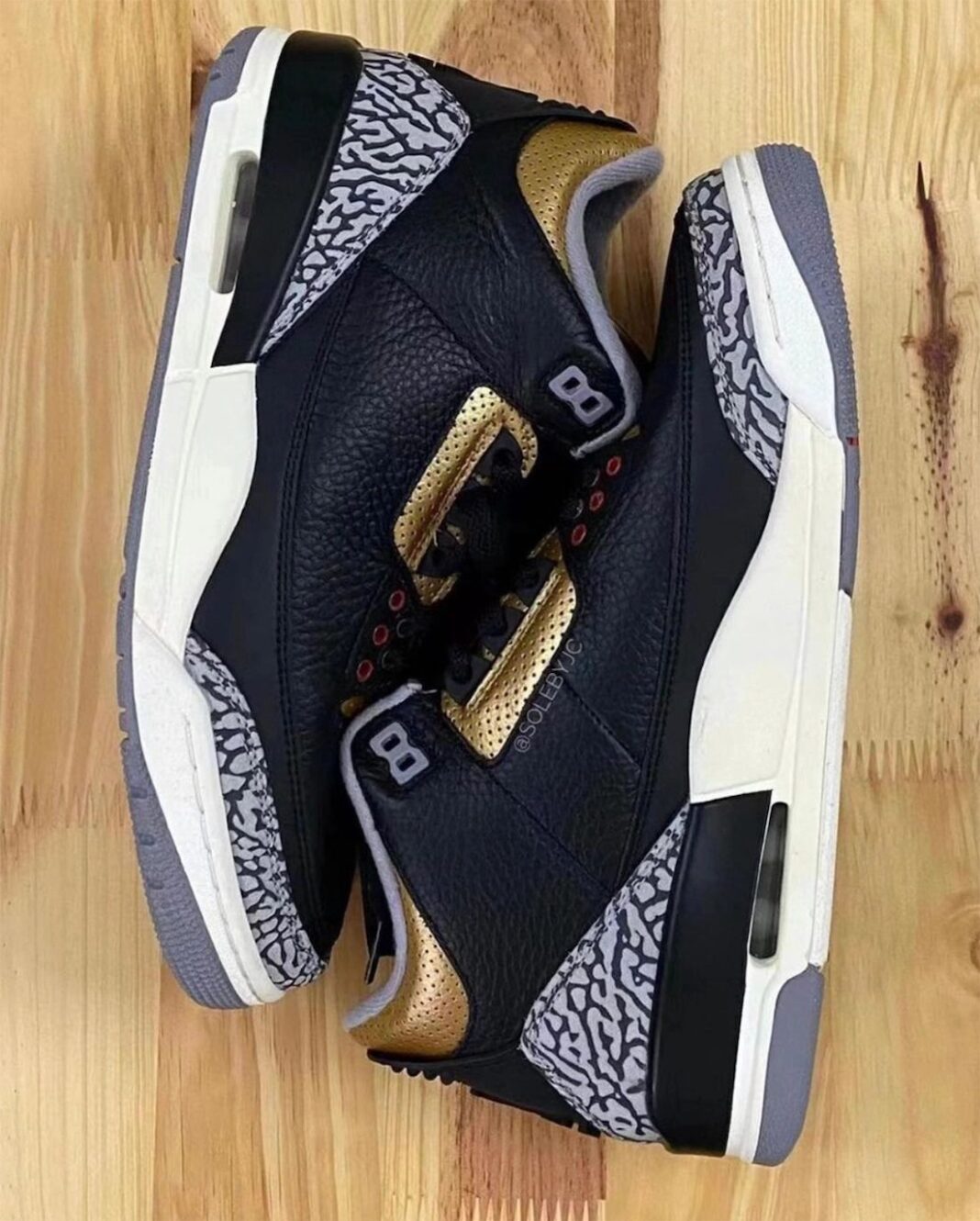 jordan 3 black gold