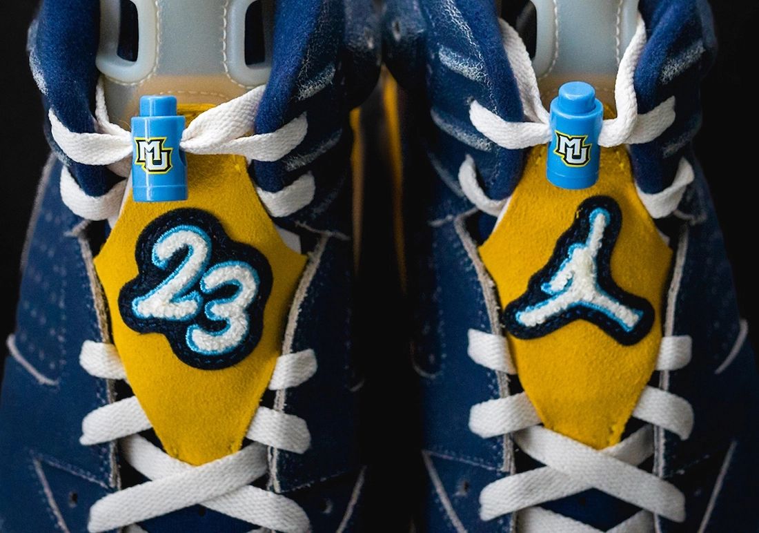 Detailed Photos of the Air Jordan 6 ‘Marquette’ PE