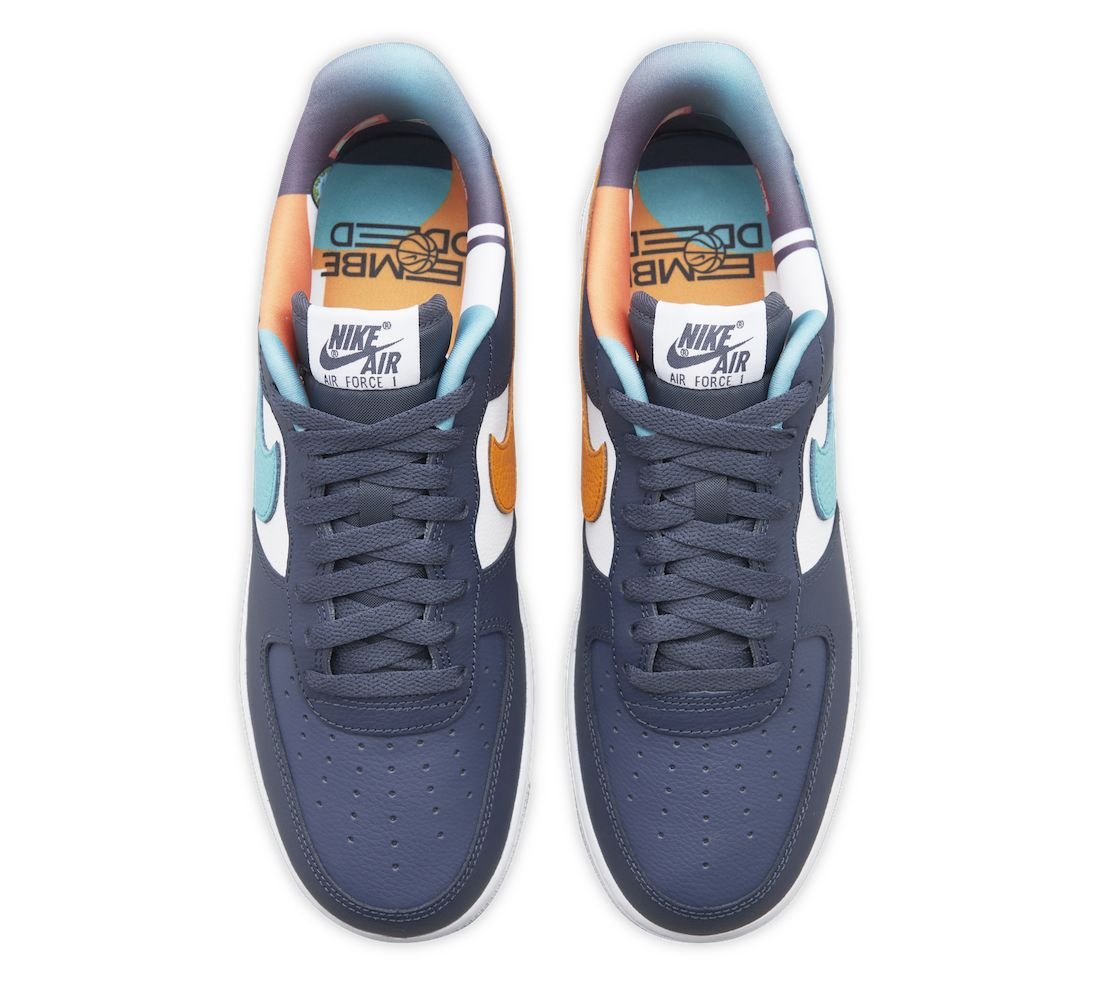 Nike Air Force 1 Low EMB Thunder Blue Washed Teal DM0109-400 Release Date Info