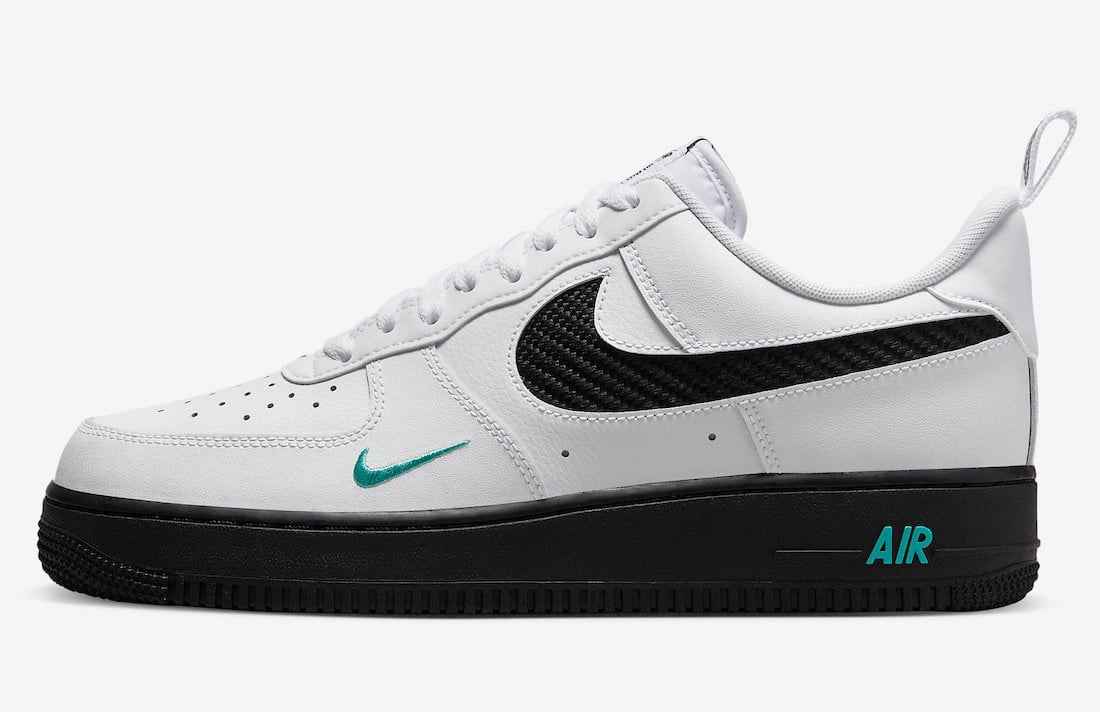 Nike Air Force 1 Low White Black Teal DR0155-100 Release Date Info 
