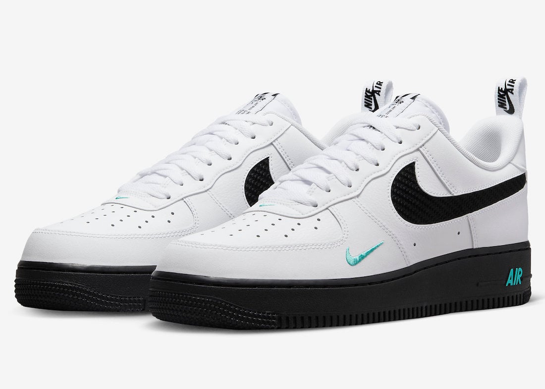 Nike Air Force 1 Low White Black Teal DR0155-100 Release Date Info